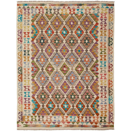 Kilim 150x196 Cm Kilim, Afghanistan, Hand-carded Wool (warp: