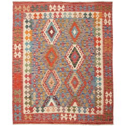 Kilim 156x192 Cm Kilim - Afghanistan - Hand-carded Wool