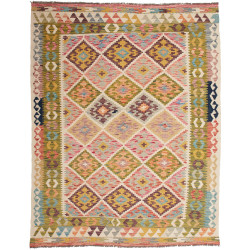 Kilim 155x200 Cm Kilim, Afghanistan, Hand-carded Wool (warp: