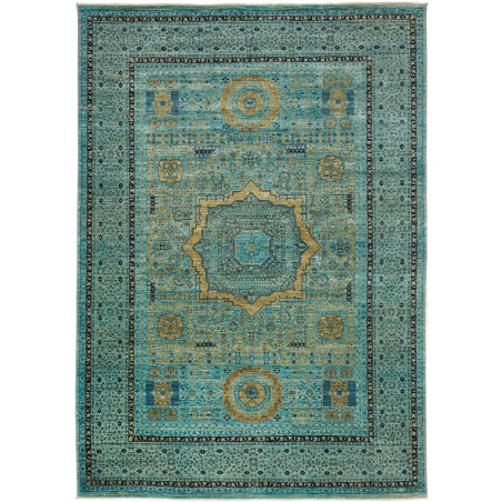 Rug Mamlouk Pakistan 207x294 Turquoise Gold