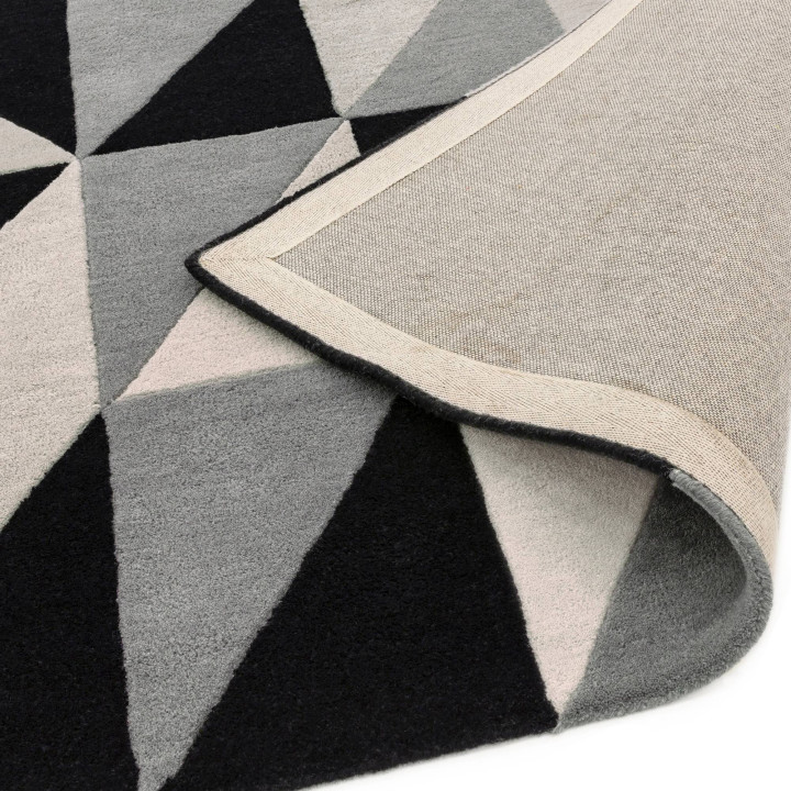 Rug Reef geometric grey black white 200x290 cm