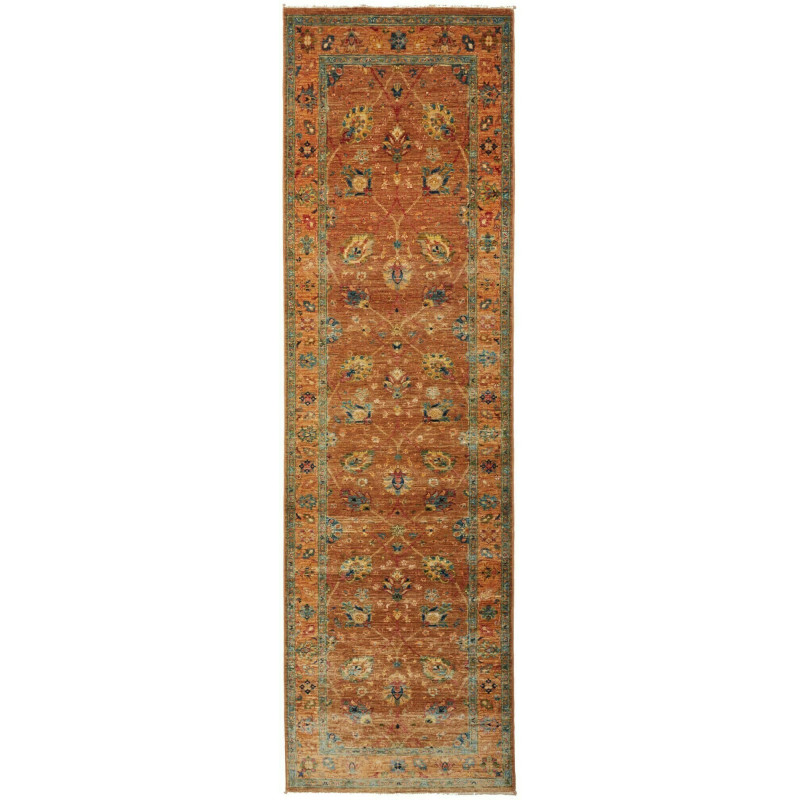 Rug Shahi Fine Pakistan 80x279 Burnt Orange Aqu