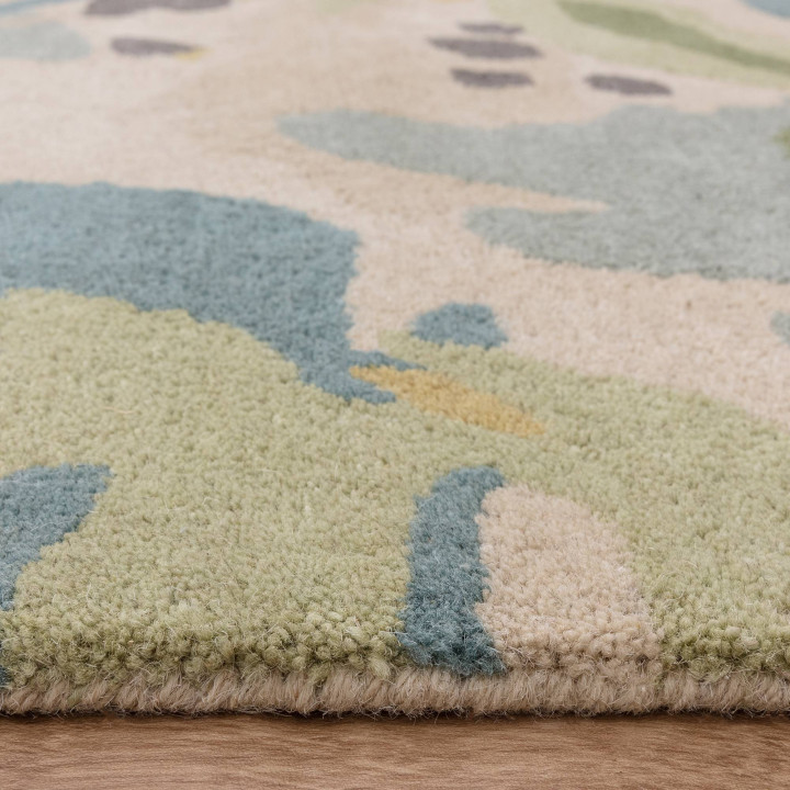 Tappeto Reef floreale beige e verde 120x170 cm