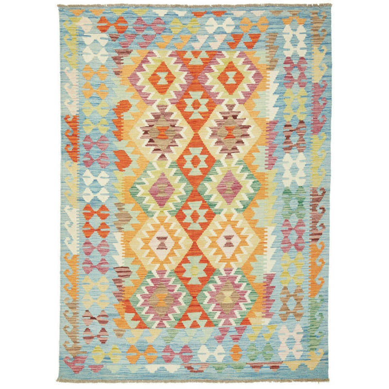 Kilim 147x206 Cm Kilim Afghanistan Hand-carded Wool (warp: