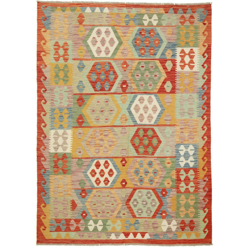 Kilim 148x201 Cm Kilim, Afghanistan, Hand-carded Wool (warp: