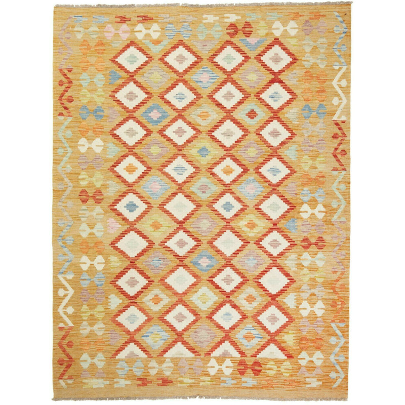 Kilim 150x199 Cm Kilim Afghanistan Hand-carded Wool (warp: