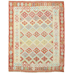 Kilim 157x195 Cm Afghan Kilim. Hand-carded Wool (cotton