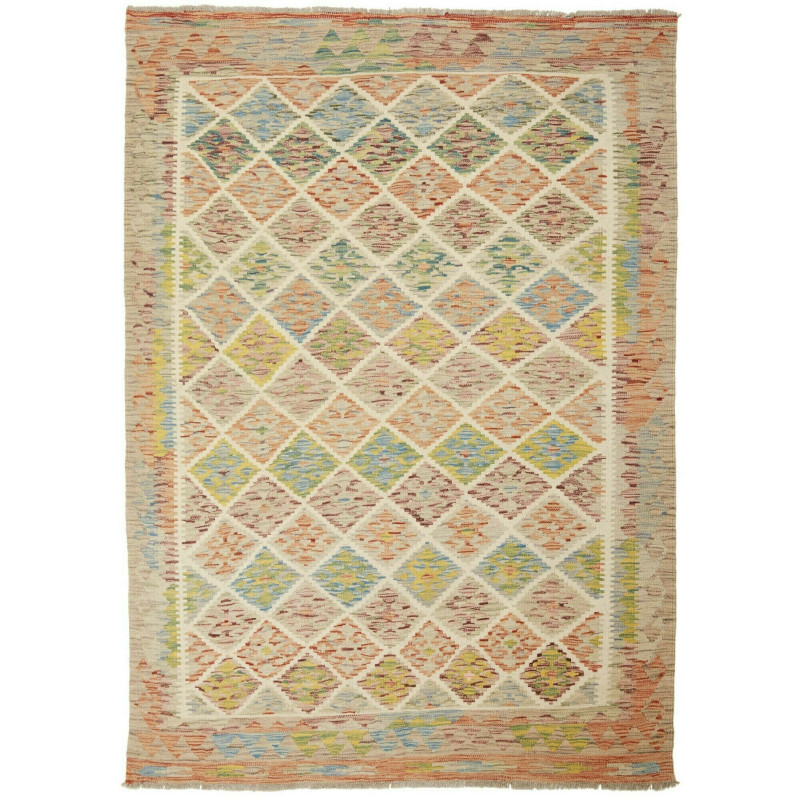 Kilim 150x207 Cm Kilim Afghanistan Hand-carded Wool Cotton