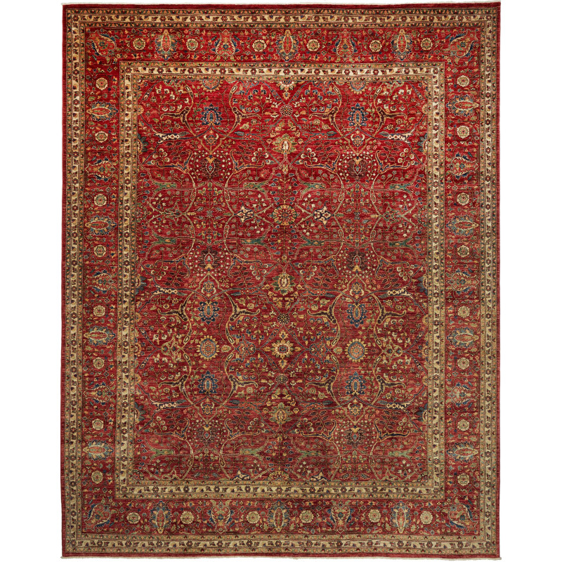 Rug Aryana Fine Pakistan 277x356 Deep Red Golde