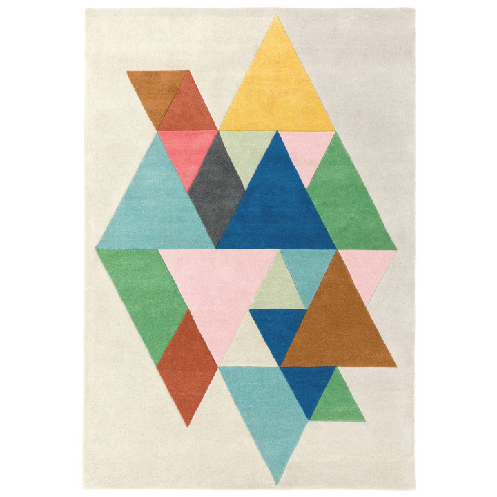 Rug Reef geometric beige yellow blue green brown