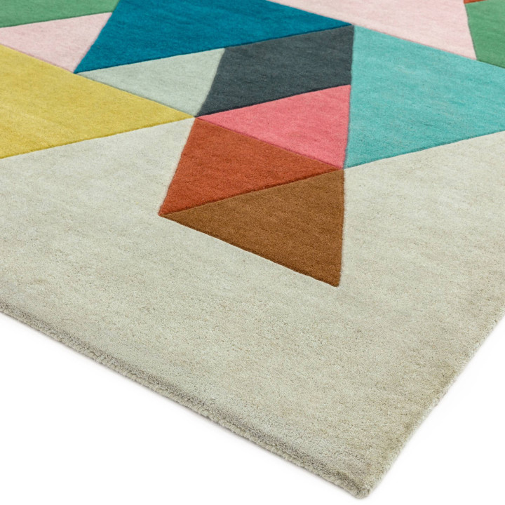 Rug Reef geometric beige yellow blue green brown