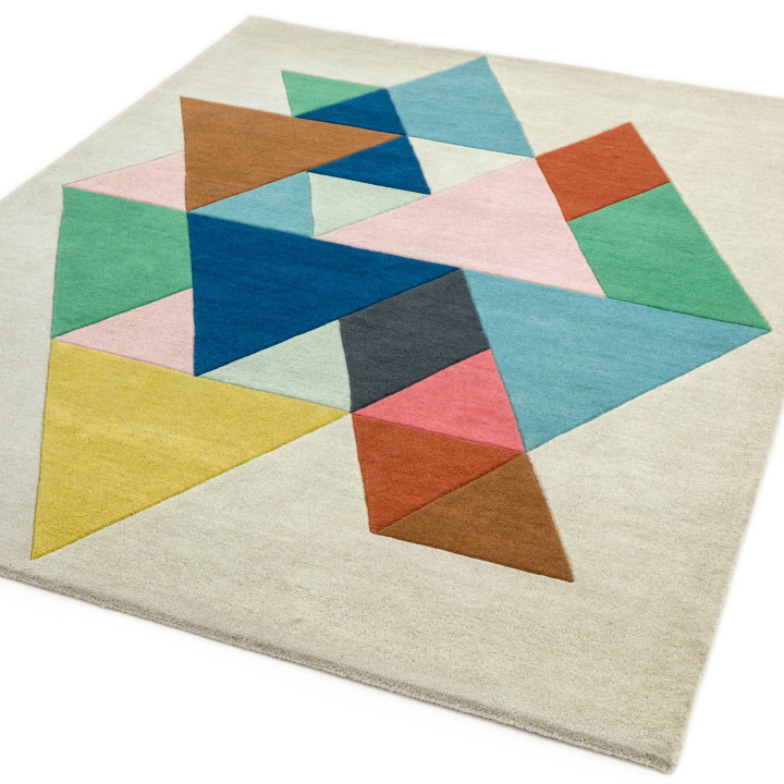 Tappeto Reef geometrico beige e giallo 160x230 c