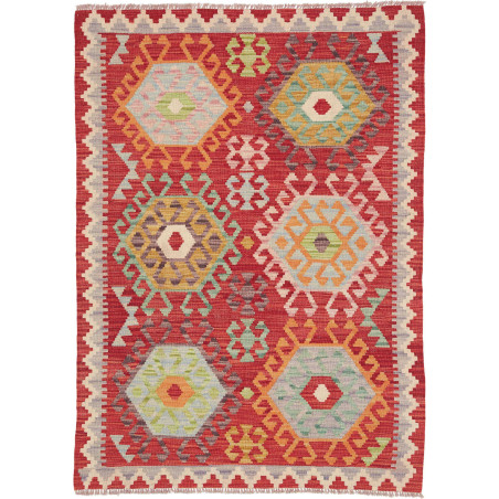 Hand Made Rug Kilim Afghanistan 106x144 Red Mul