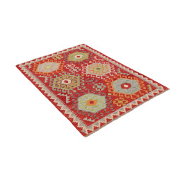 Hand Made Rug Kilim Afghanistan 106x144 Red Mul