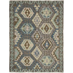 Hand Made Rug Kilim Afghanistan 109x144 Brown L