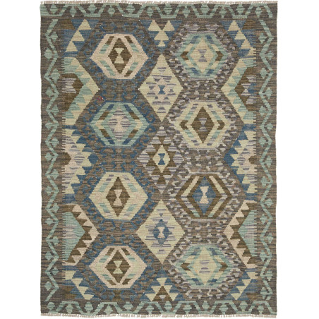 Hand Made Rug Kilim Afghanistan 109x144 Brown L