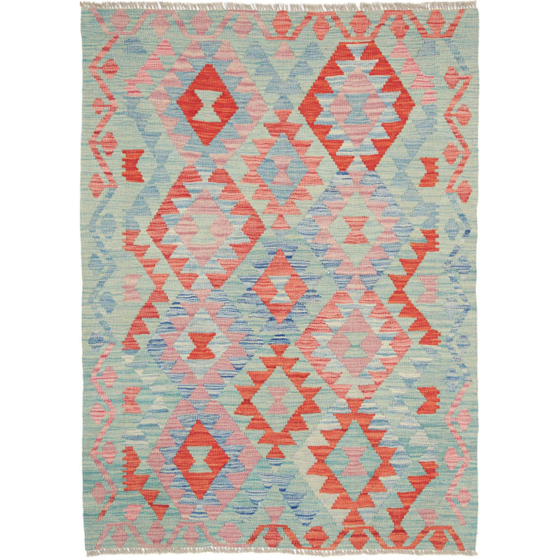 Hand Made Rug Kilim Afghanistan 105x147 Aqua Gr