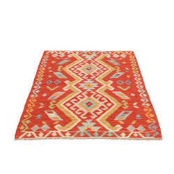 Hand Made Rug Kilim Afghanistan 103x142 Red Mul