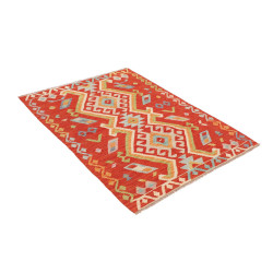 Hand Made Rug Kilim Afghanistan 103x142 Red Mul