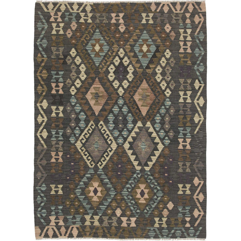 Hand Made Rug Kilim Afghanistan 128x175 Dark Gr