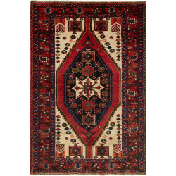 136x203 Cm Caucasian, Geometric Medallion, Wool On Cotton,