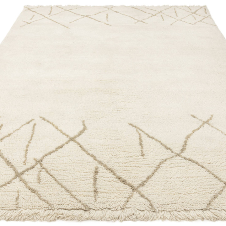 Rug Azera Berber geometric cream and taupe 200x2