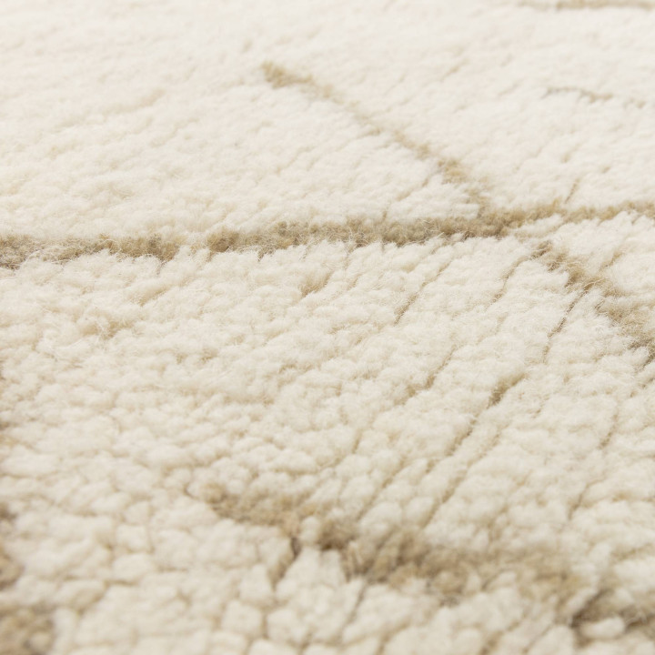 Rug Azera Berber geometric cream and taupe 200x2