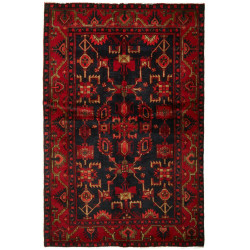 Rug Hamadan Persia 140x214 Deep Red Navy Blue
