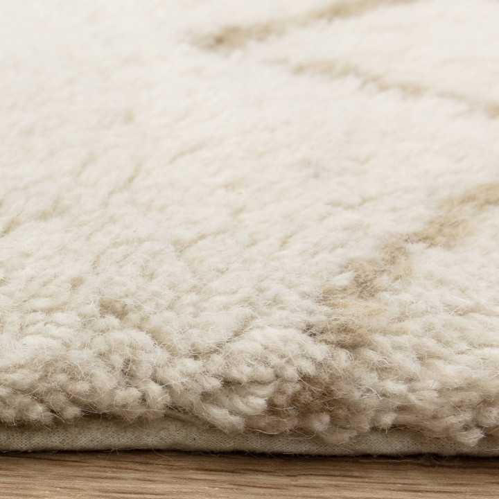 Rug Azera Berber geometric cream and taupe 200x2