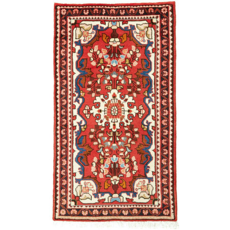 69x121 Cm Handmade Rug, Central Medallion, Floral Design