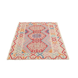 Hand Made Rug Kilim Afghanistan 105x141 Red Bei
