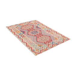 Hand Made Rug Kilim Afghanistan 105x141 Red Bei