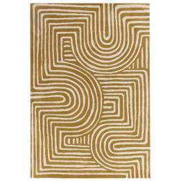 Rug Reef geometric mustard yellow ivory 160x230