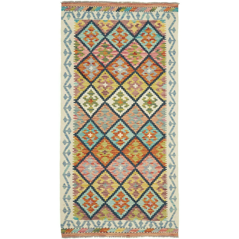Kilim 99x200 Cm Kilim Afghanistan Hand-carded Wool Cotton