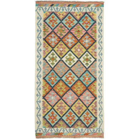 Kilim 99x200 Cm Kilim Afghanistan Hand-carded Wool Cotton