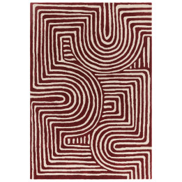 Rug Reef geometric burgundy red beige 120x170 cm