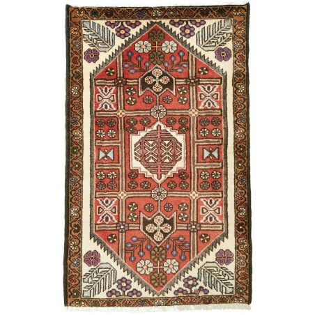 77x126 Cm Hand-knotted Rug. Wool. Tribal Geometric And