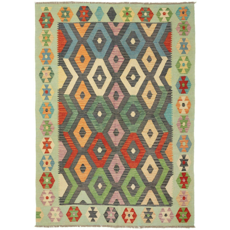 Kilim 170x244 Cm Kilim Afghanistan, Hand-carded Wool (cotton