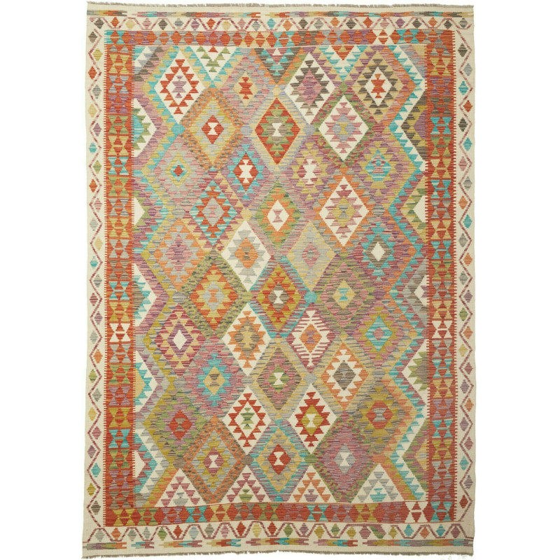 Kilim 204x290 Cm Kilim Afghanistan Hand-carded Wool Cotton