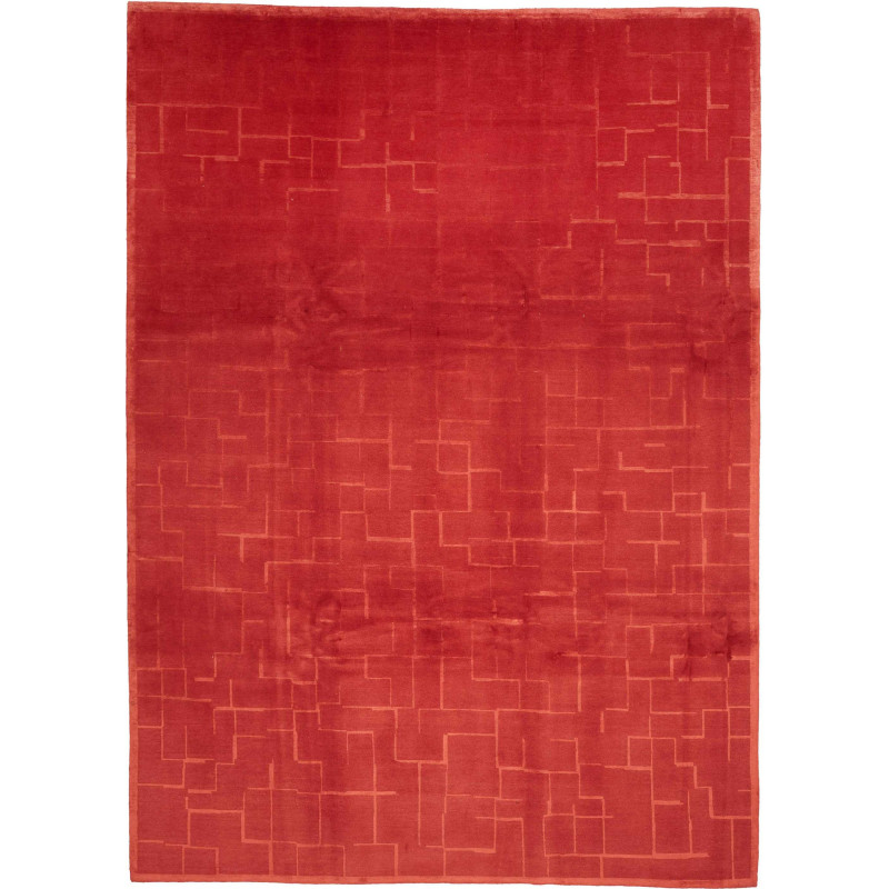 Hand Made Rug Kathmandu Nepal 250x350 Red Coral