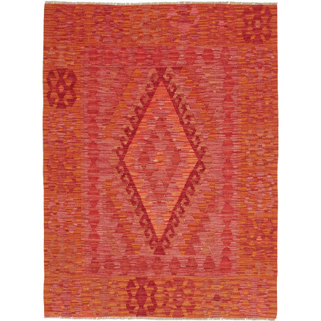 Hand Made Rug Kilim Afghanistan 130x174 Red Ora