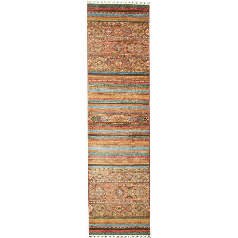 Rug Samarkand Pakistan 81x306 Terracotta Turquo