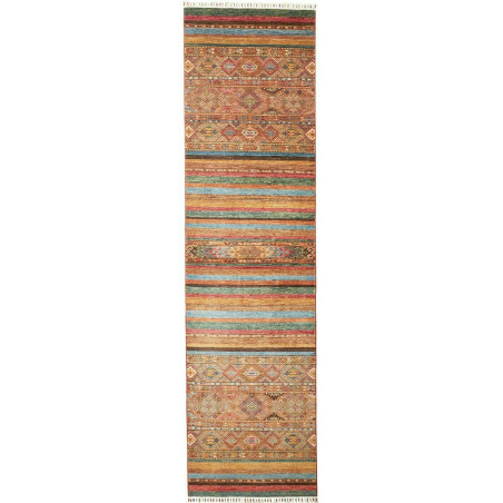 Rug Samarkand Pakistan 81x306 Terracotta Turquo