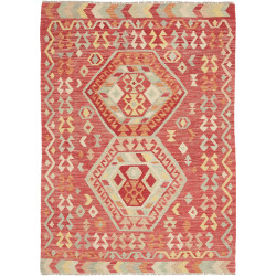 Hand Made Rug Kilim Afghanistan 124x173 Red Bei