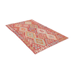 Hand Made Rug Kilim Afghanistan 120x178 Red Bei