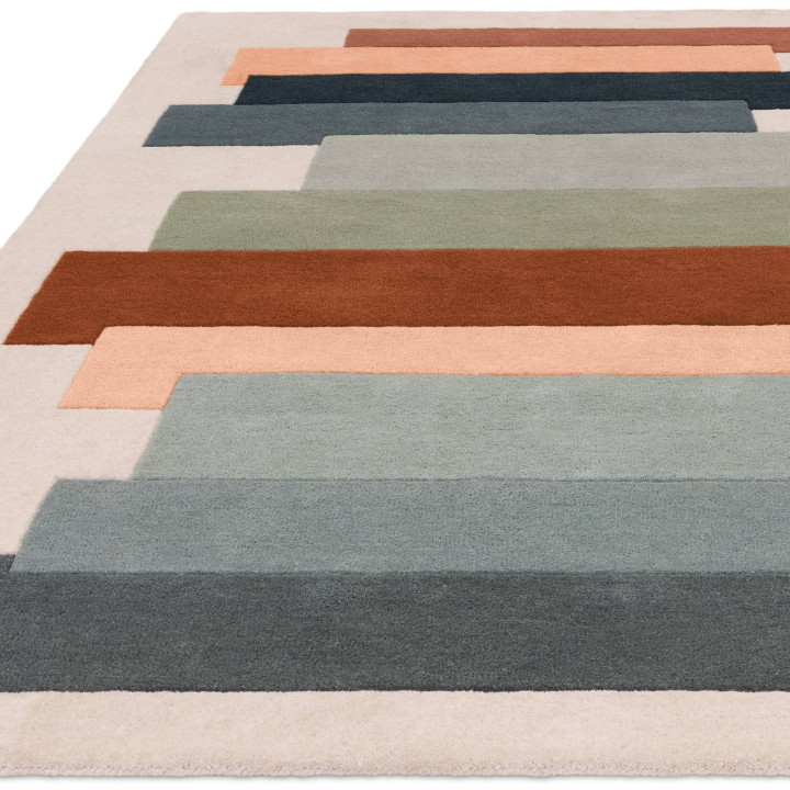 Rug Reef geometric beige dark grey light grey ol