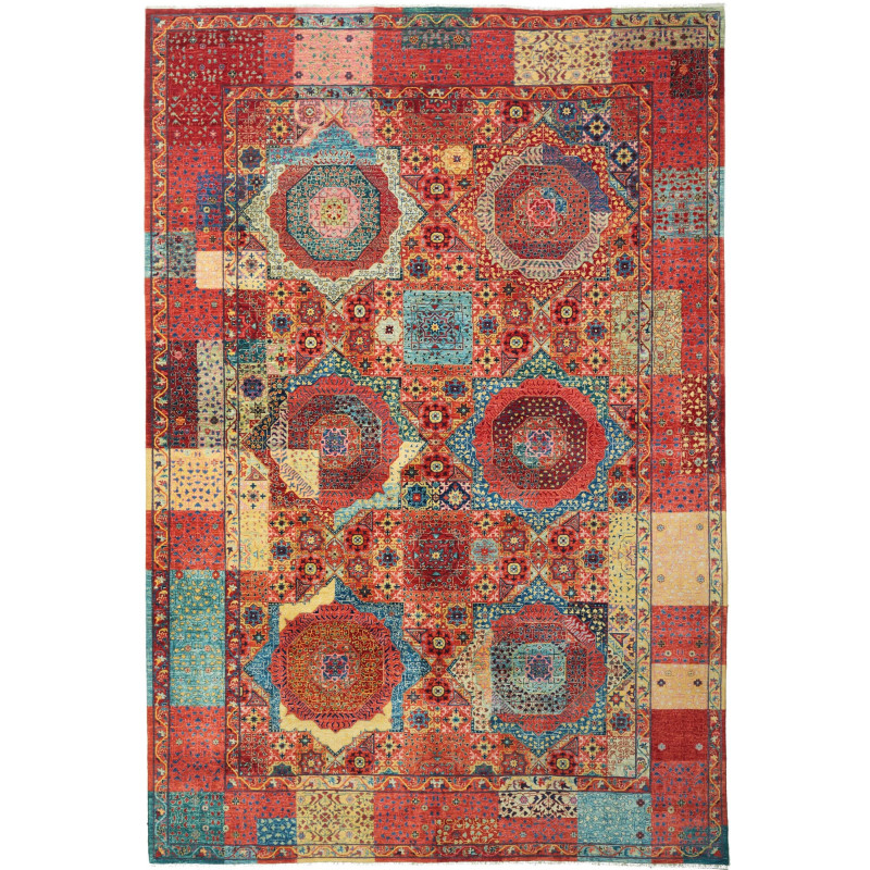 Rug Mamlouk Pakistan 200x303 Red Blue