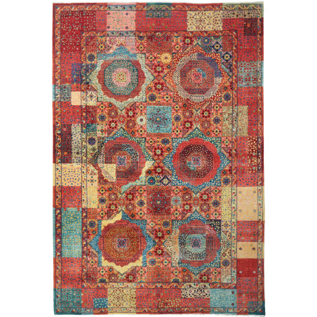 Rug Mamlouk Pakistan 200x303 Red Blue