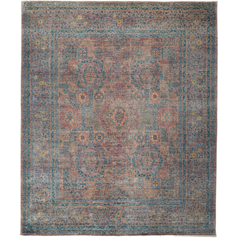 Rug Mamlouk Pakistan 254x301 Muted Teal Terraco