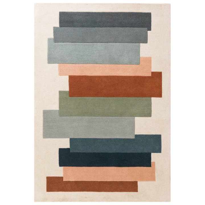 Rug Reef geometric beige dark grey light grey ol